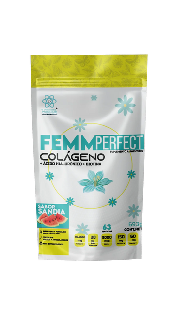 Virta Femm Perfect Colageno + Acido Hialuronico + Biotina 693g 63 servicios Sandia Portada