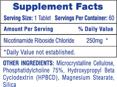 Hi Tech Liposomal NAD+ 60 Tabletas Informacion nutricional
