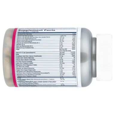 Solaray Multivitamínico Para Mujeres 90 Tabs Informacion nutricional