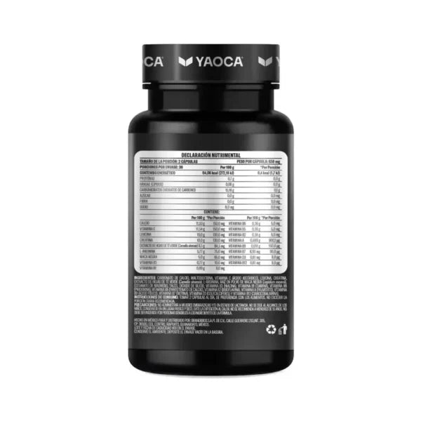 YAOCA Multi H 60 Capsulas Informacion nutricional 2