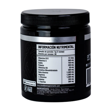 BlackBear Oxido 210 gr 30 Serv Fruit Punch Informacion nutricional