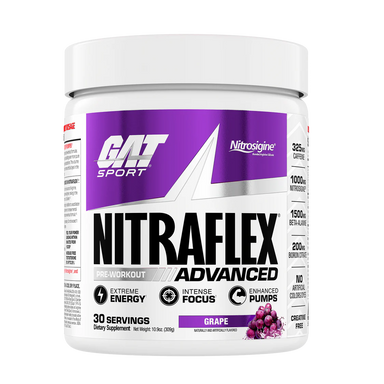 GAT Sport Nitraflex Advance Pre Entreno 30 Servicios uva