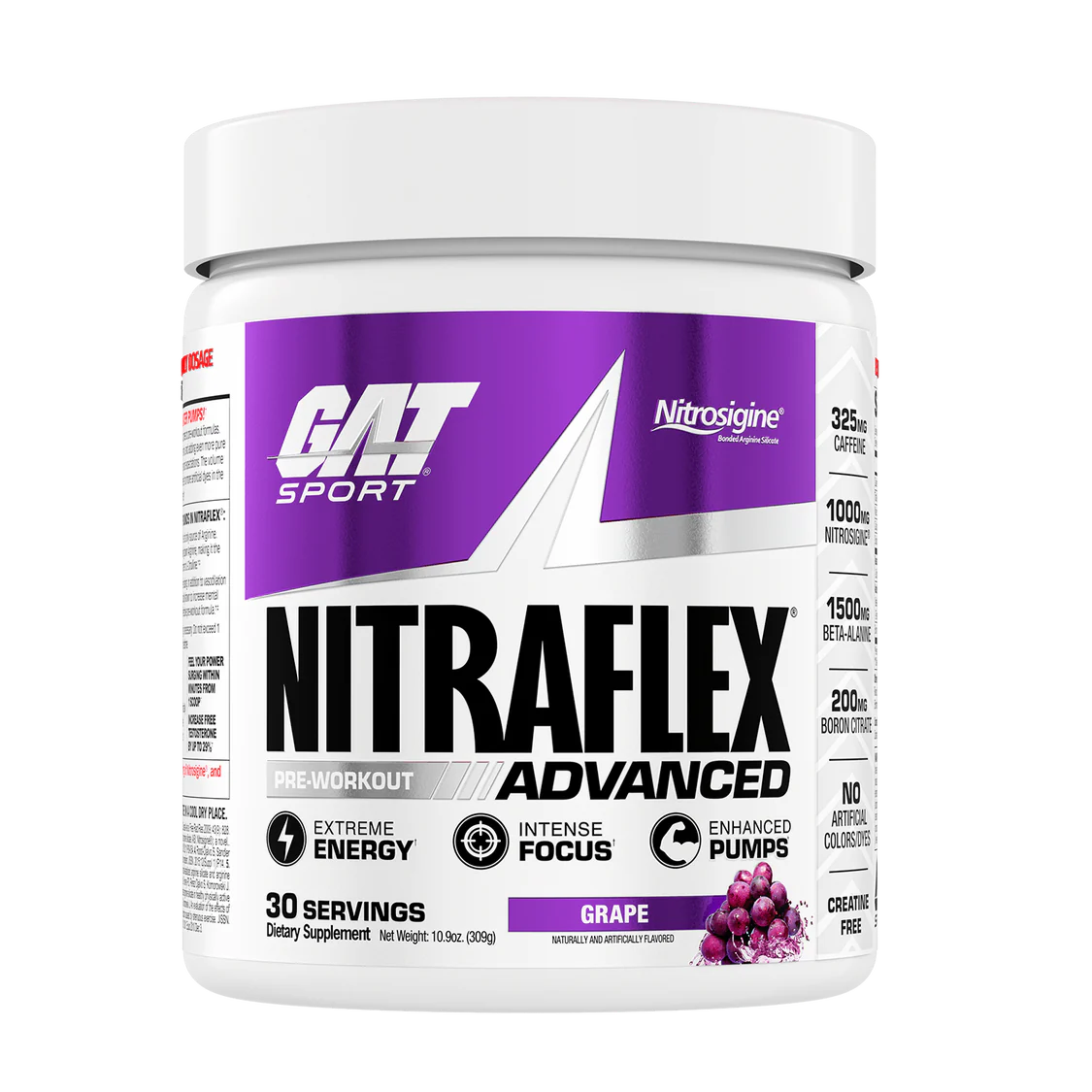 GAT Sport Nitraflex Advance Pre Entreno 30 Servicios uva