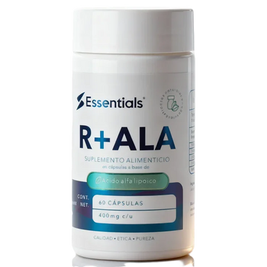 Essentials R-ALA Acido Alfa Lipoico 400 Mg 60 Capsulas