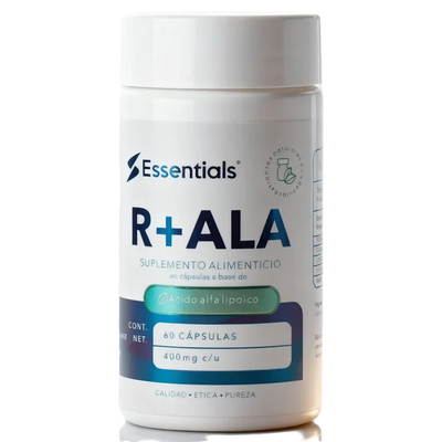 Essentials R-ALA Acido Alfa Lipoico 400 Mg 60 Capsulas