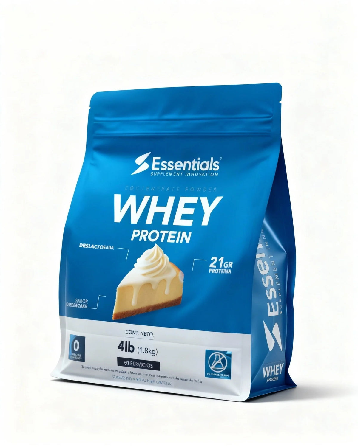 Essentials Whey Protein 4 Lbs 60 Servicios CHEESCAKE