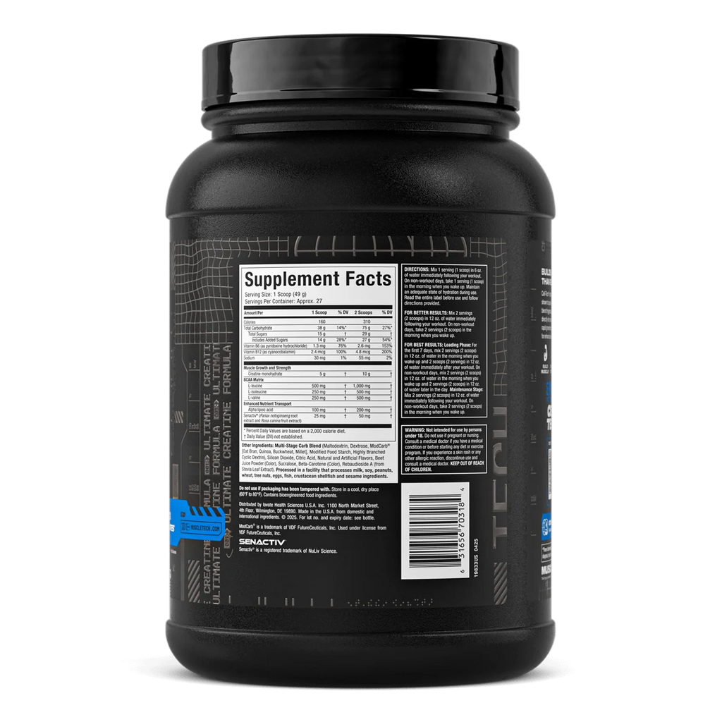 Muscletech Cell Tech 3 Lbs informacion nutricional