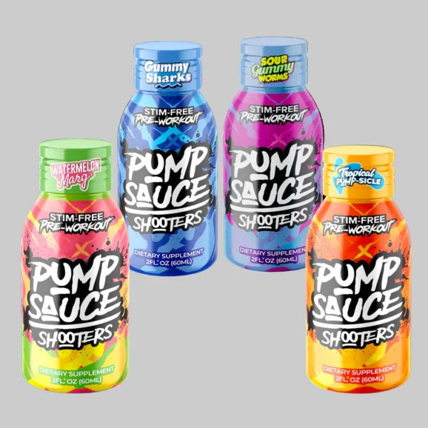 Pump Sauce Shooters Stim-Free Pre Entreno 12pack 60ml tropical portada 2