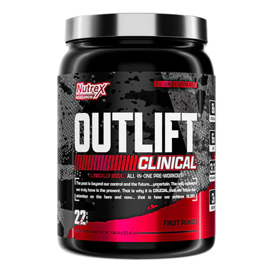 Nutrex Pre Entreno Outlift Clinical 22 Servicios ponche de frutas