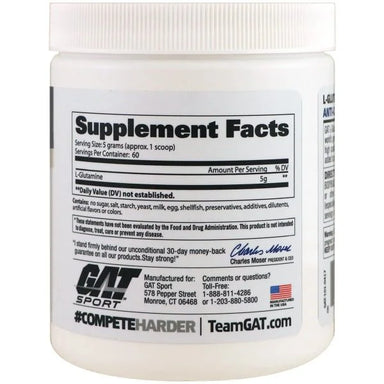 GAT Sport L-Glutamina 300Gr 60 Servicios informacion nutricional