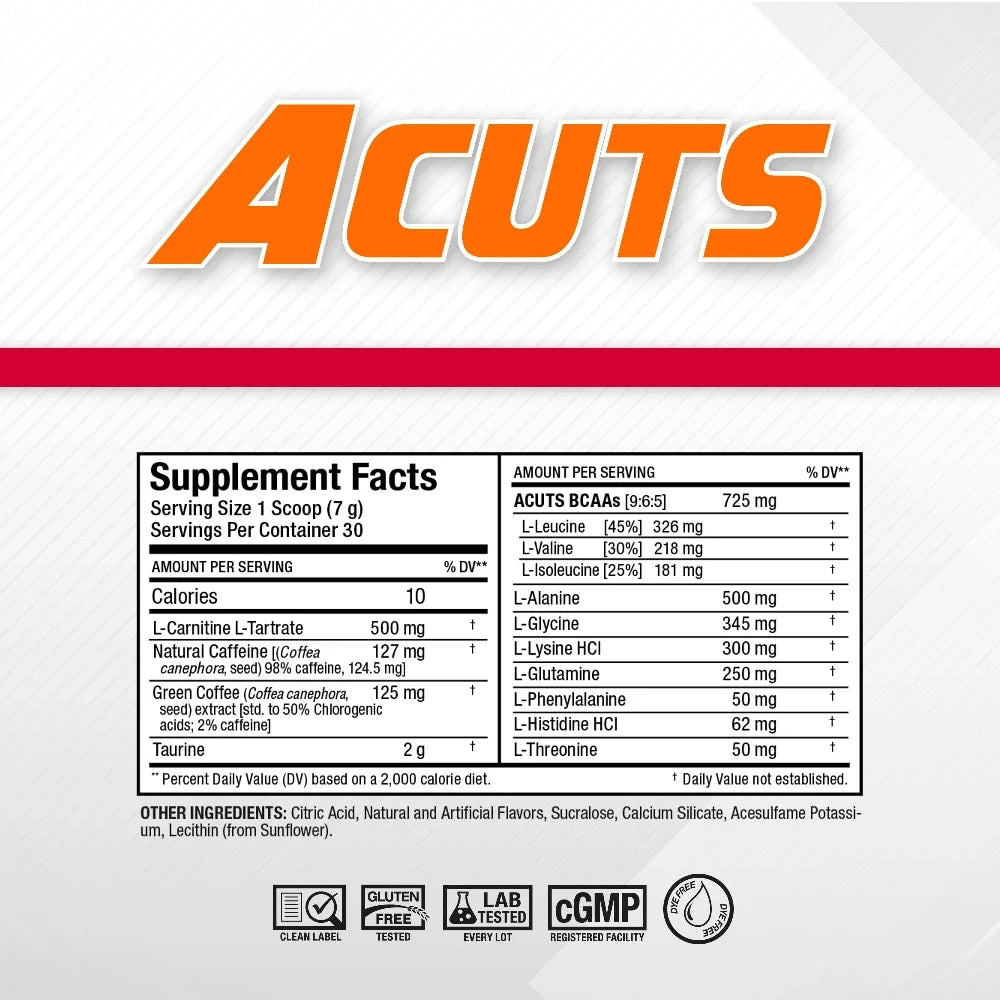 Allmax Amino Cuts 30 Servicios informacion nutricional