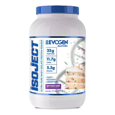 Evogen Proteina Isoject 2 lbs 28 Servicios birthday cake