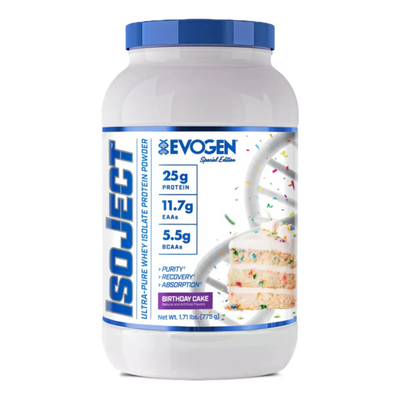 Evogen Proteina Isoject 2 lbs 28 Servicios birthday cake