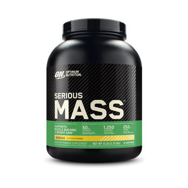 Optimum Nutrition Serious Mass 6 Lbs 8 Servicios banana
