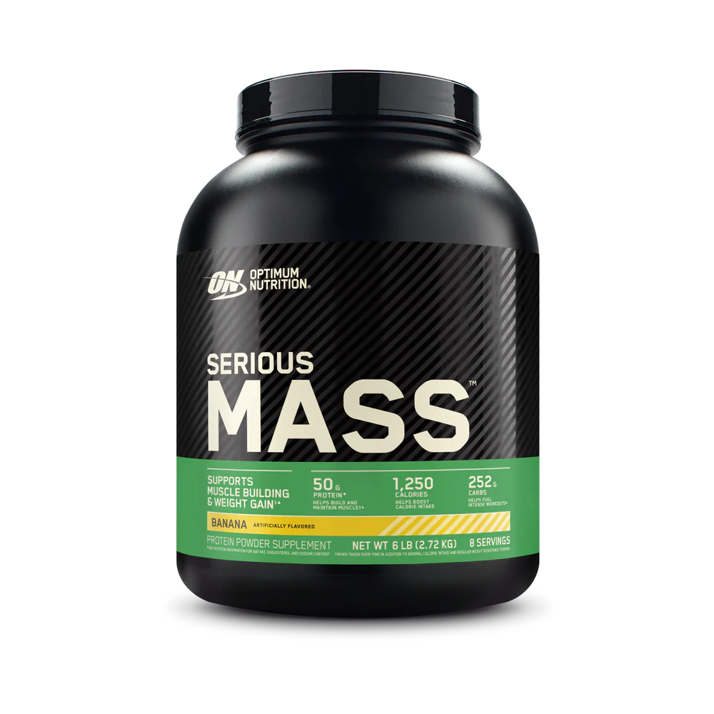 Optimum Nutrition Serious Mass 6 Lbs 8 Servicios banana
