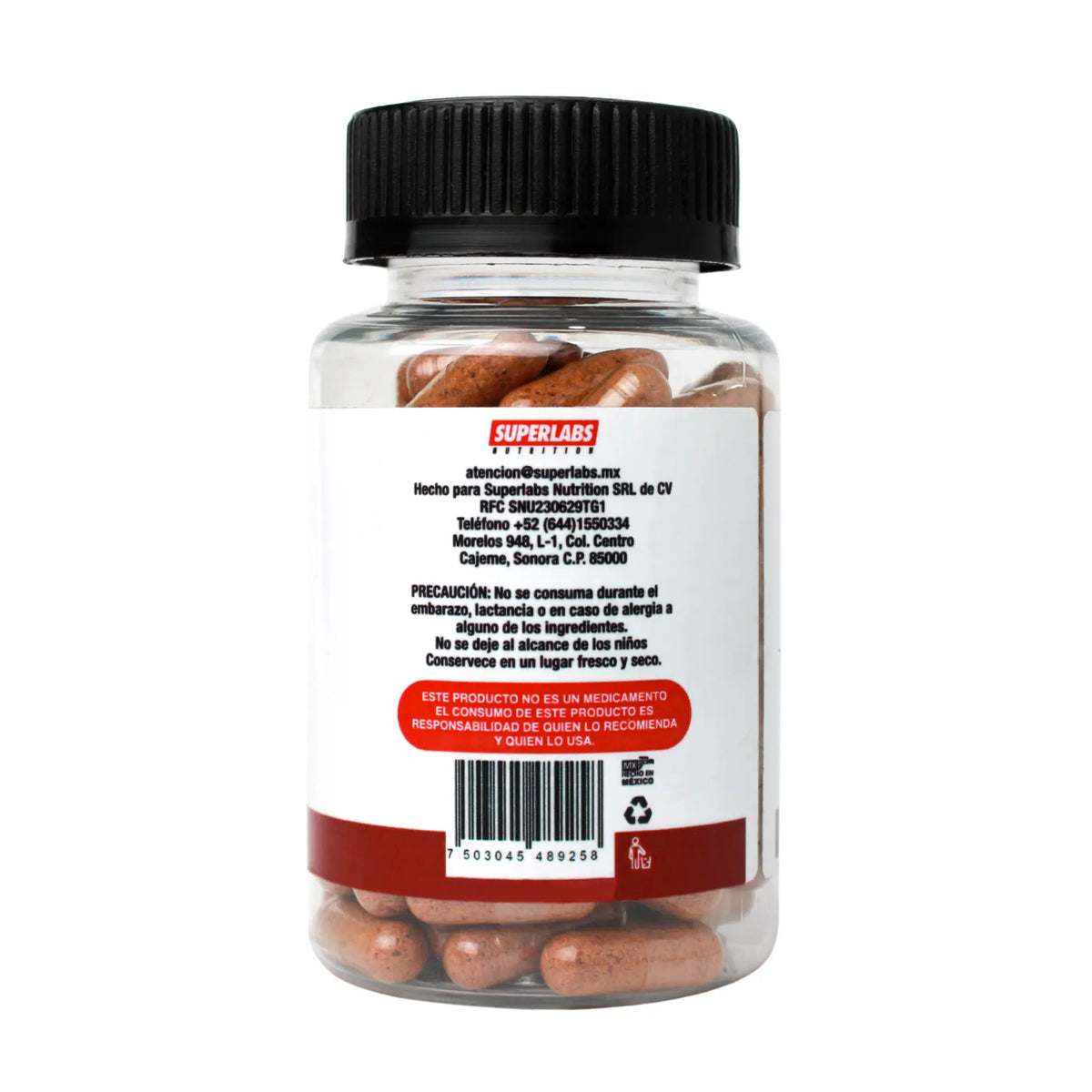 Superlabs Nutrition Aguaje 500 mg 100 Capsulas Portada 2