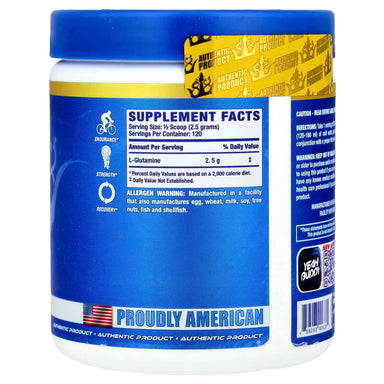 Ronnie Coleman glutamina xs 300g 120 serv informacion nutricional
