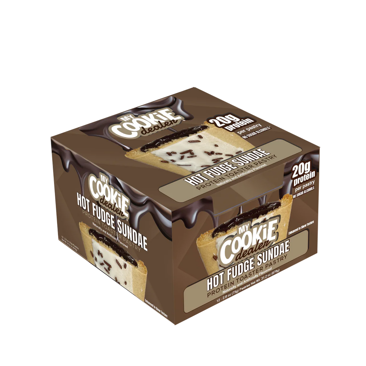 Raw Nutrition My Cookie Dealer Toaster Pastry 12 pack hot Fudge sundae