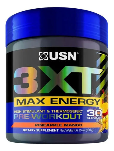 USN 3XT Max Energy Pre Entreno 30 servicios piña mango