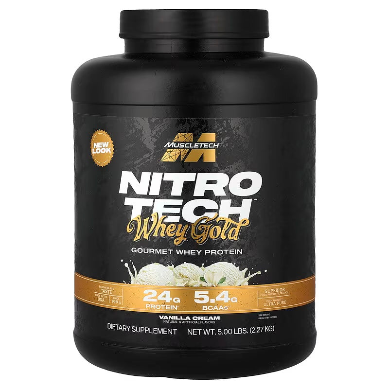 Muscletech Nitrotech Whey Gold 70 servicios 5 libras vainilla