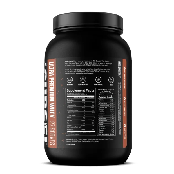 JNX Sports The Curse Proteina Whey 2Lbs 27 Servicios informacion nutricional