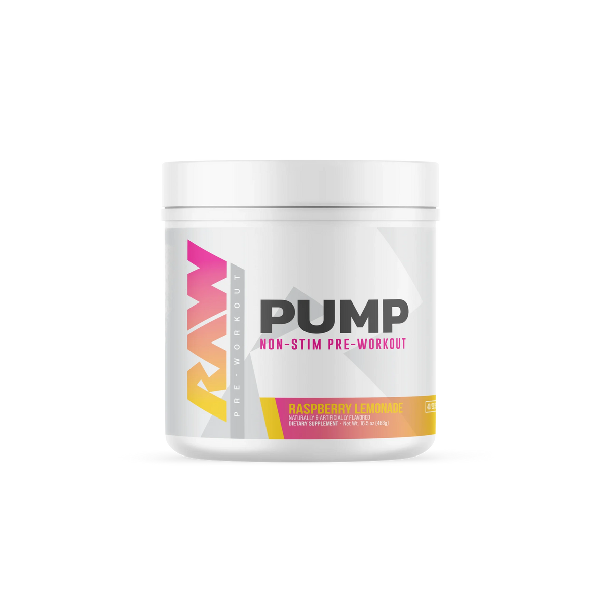 Raw Nutrition Pump Non-Stim Pre Entreno 40 Servicios raspberry lemonade