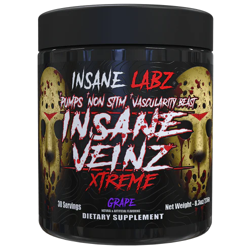 Insane Labz Veinz Xtreme Pre Entreno 30 Servicios Grape