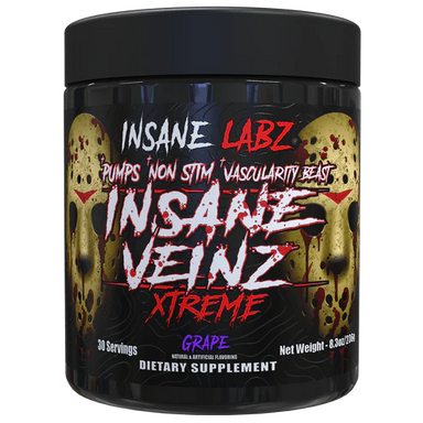 Insane Labz Veinz Xtreme Pre Entreno 30 Servicios Grape