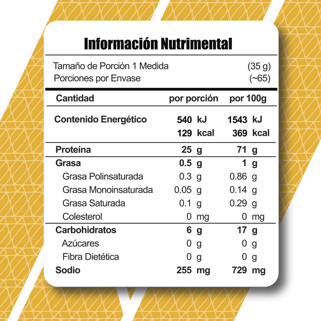 Proteina Vegetal Meta Nutrition Meta Veg 5 Lb Vegana informacion nutricional