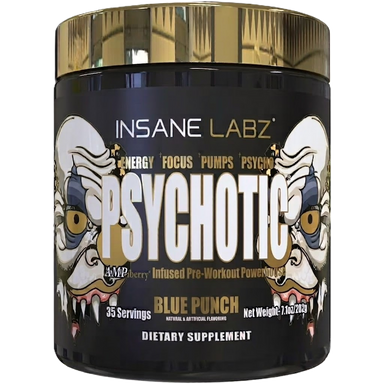 Insane Labz Psychotic Gold Pre Enterno 35 servicios blue punch