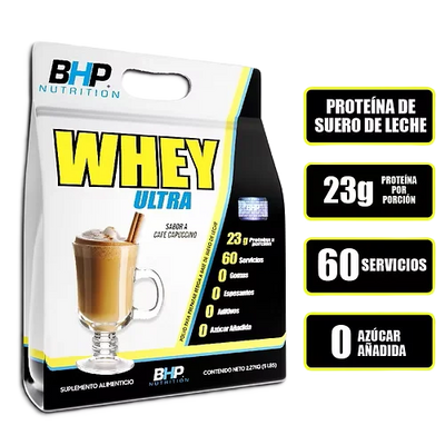 BHP Nutrition Proteina Whey Ultra 5Lbs café capuchino