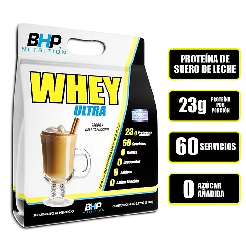 BHP Nutrition Proteina Whey Ultra 5Lbs café capuchino