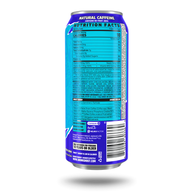 Ghost Energy Drink 16Oz 12 Pack Blue Raspberry Informacion nutricional