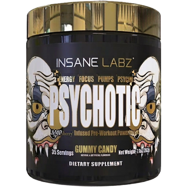 Insane Labz Psychotic Gold Pre Enterno 35 servicios gummy candy