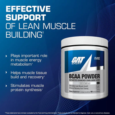 GAT Sport BCAA Powder 50 Servicios Portada 2