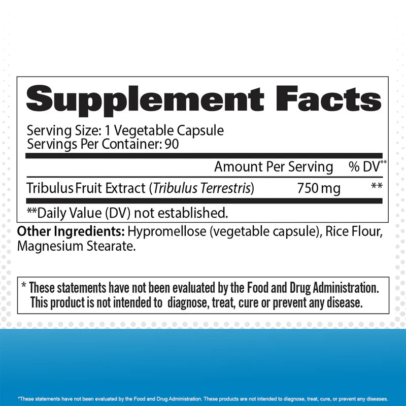 GAT Sport Tribulus 90 Capsulas informacion nutricional