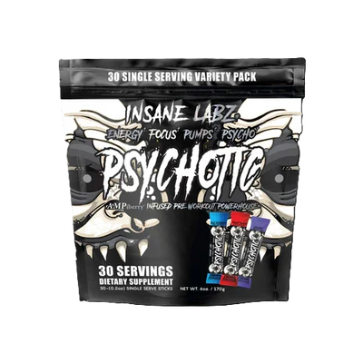 Insane Labz Psychotic Black Pre Entreno 30 Sticks
