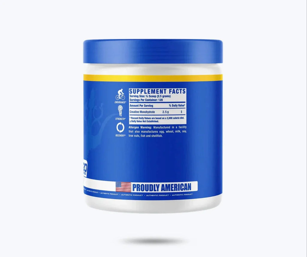Ronnie Coleman Creatina xs Sin Sabor 500gr 200 Servicios Informacion nutricional