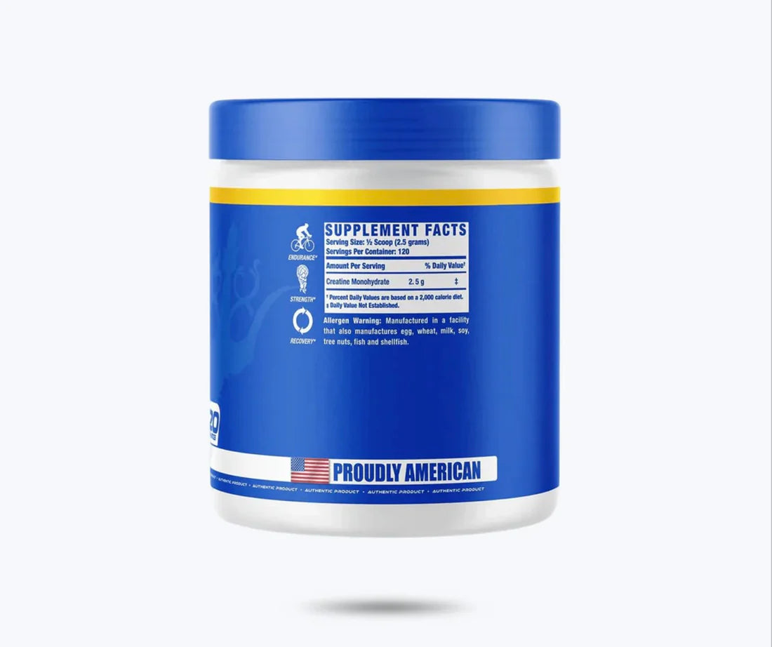 Ronnie Coleman Creatina xs Sin Sabor 500gr 200 Servicios Informacion nutricional