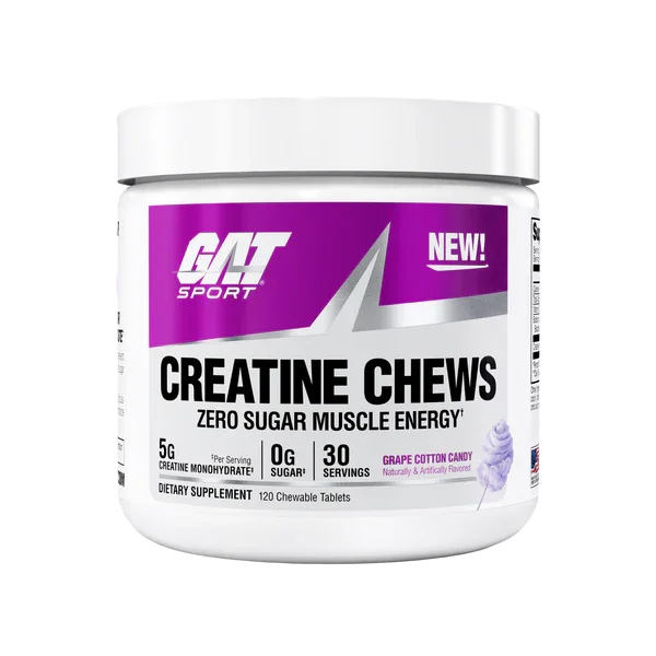 GAT Sport Creatina Chews 30 Servicios Grape Cotton Candy