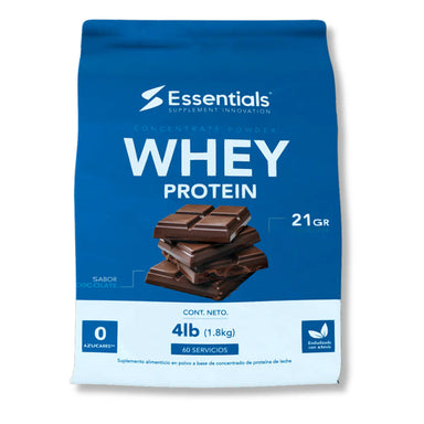 Essentials Whey Protein 4 Lbs 60 Servicios Chocolate Portada