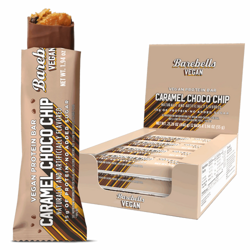 Barebells Barra de Proteina Vegana 12 Piezas Caramel Choco chip