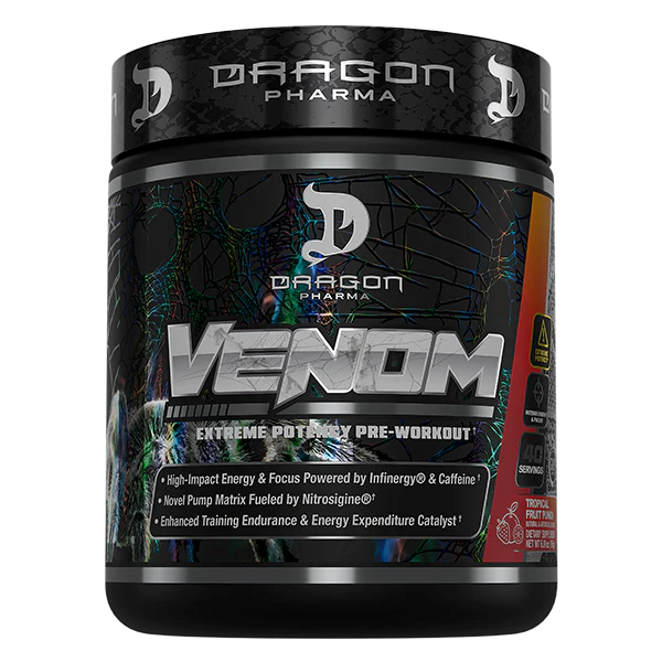 Dragon Pharma Venom Pre Entreno 40 Servicios ponche de frutas