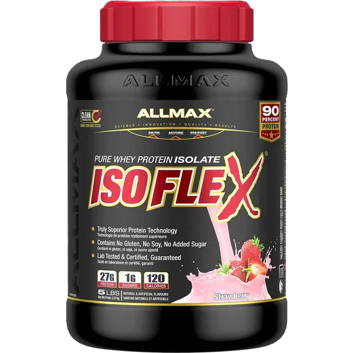Allmax Proteina Isoflex 5Lbs 75 Servicios fresa
