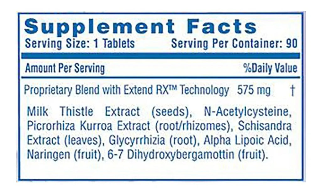 Hi Tech Liver Rx 90 Tabletas Informacion Nutricional