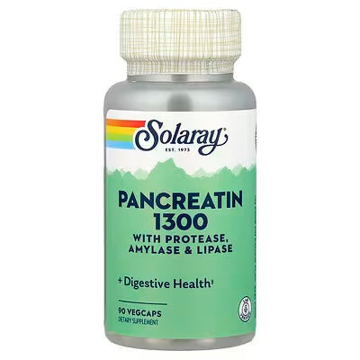 Solaray Pancreatina 1300 90 Cápsulas Vegetales