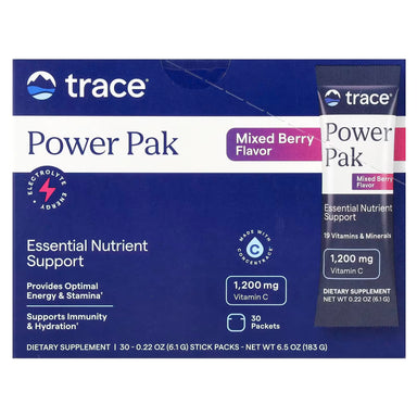Trace Minerals Power Pak Frutos Rojos Mixtos 30 Sobres