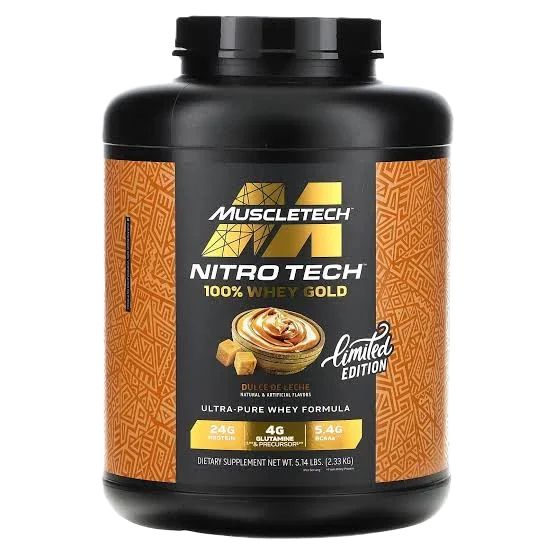 Muscletech Nitrotech Whey Gold 70 servicios 5 libras chocolate dulce de leche