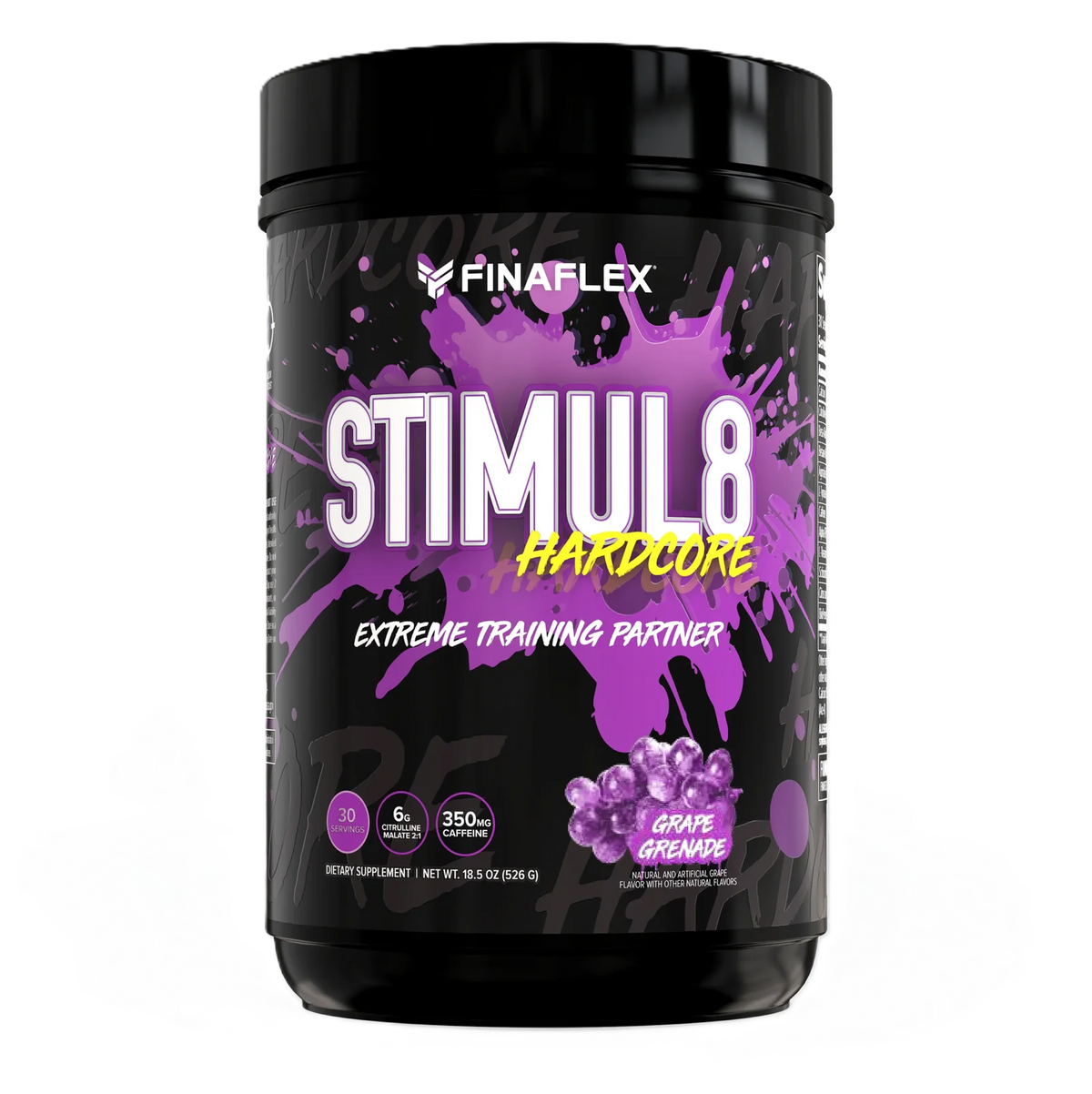 Finaflex Stimul8 Hardcore EX 30 Servicios Pre entreno Grape granade