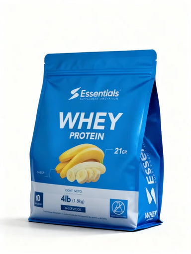 Essentials Whey Protein 4 Lbs 60 Servicios Banana